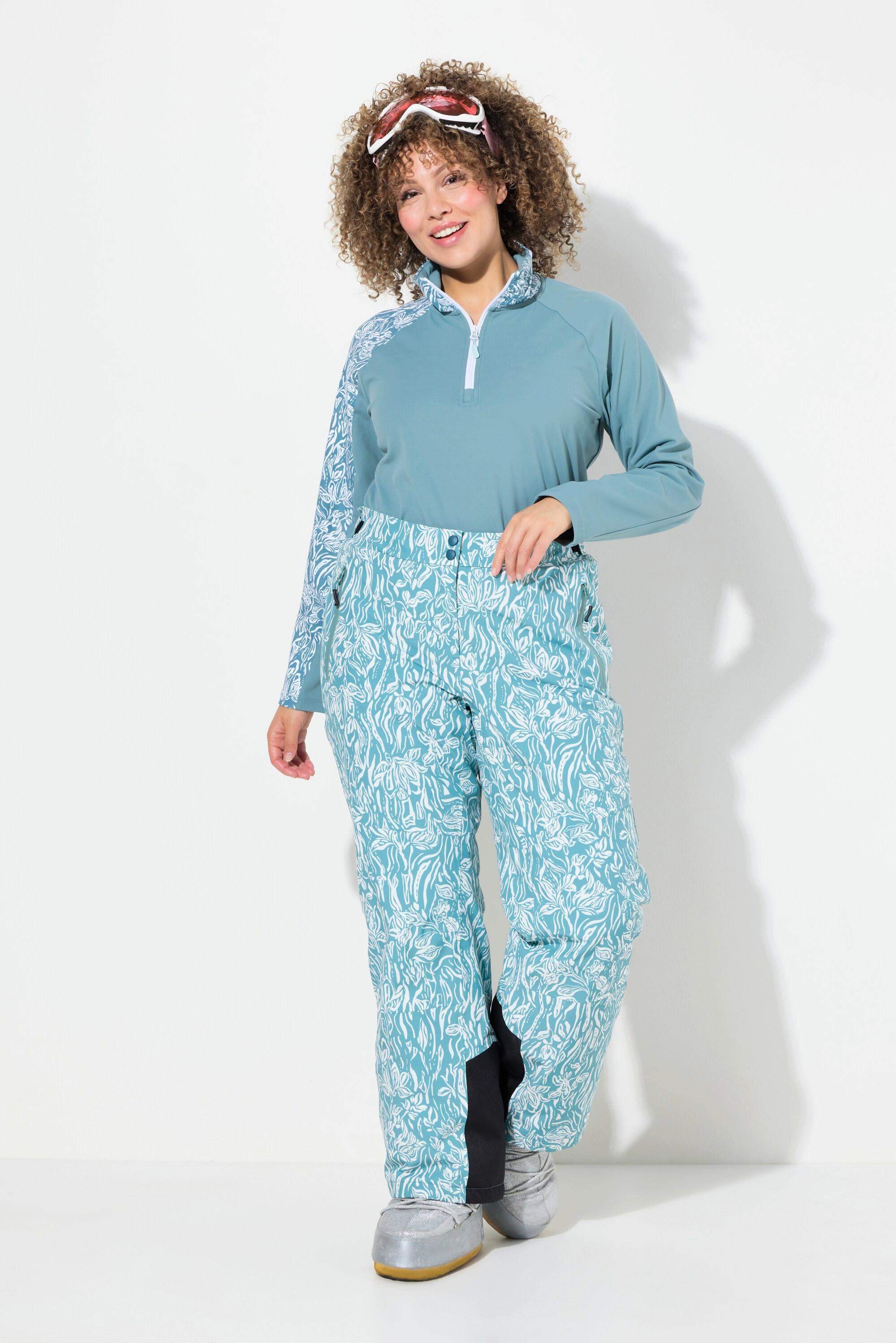 Ulla Popken  Pantalon de ski imperméable, genoux préformés et bande à scratch, matière recyclée 