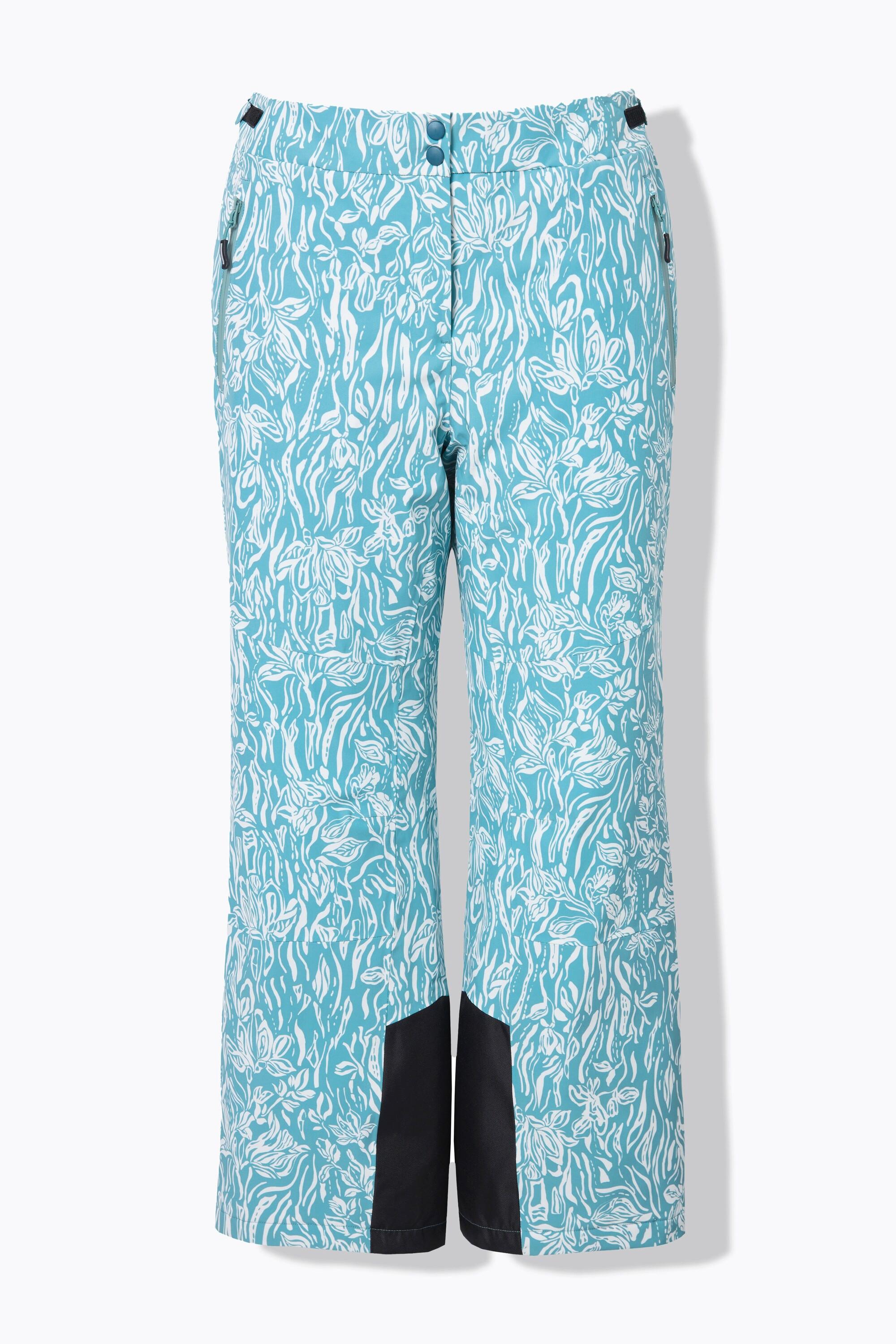 Ulla Popken Wasserdichte Skihose mit Klettriegel und Formknie Recycelt  