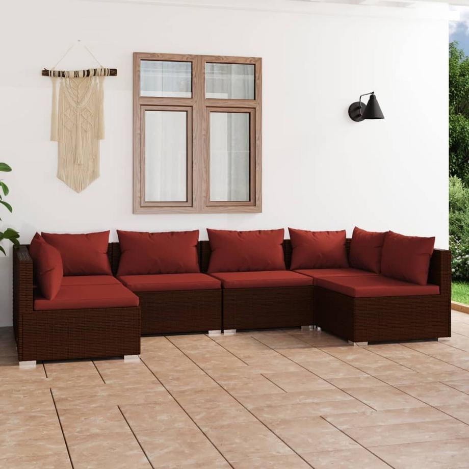 VidaXL Salon de jardin rotin synthétique  