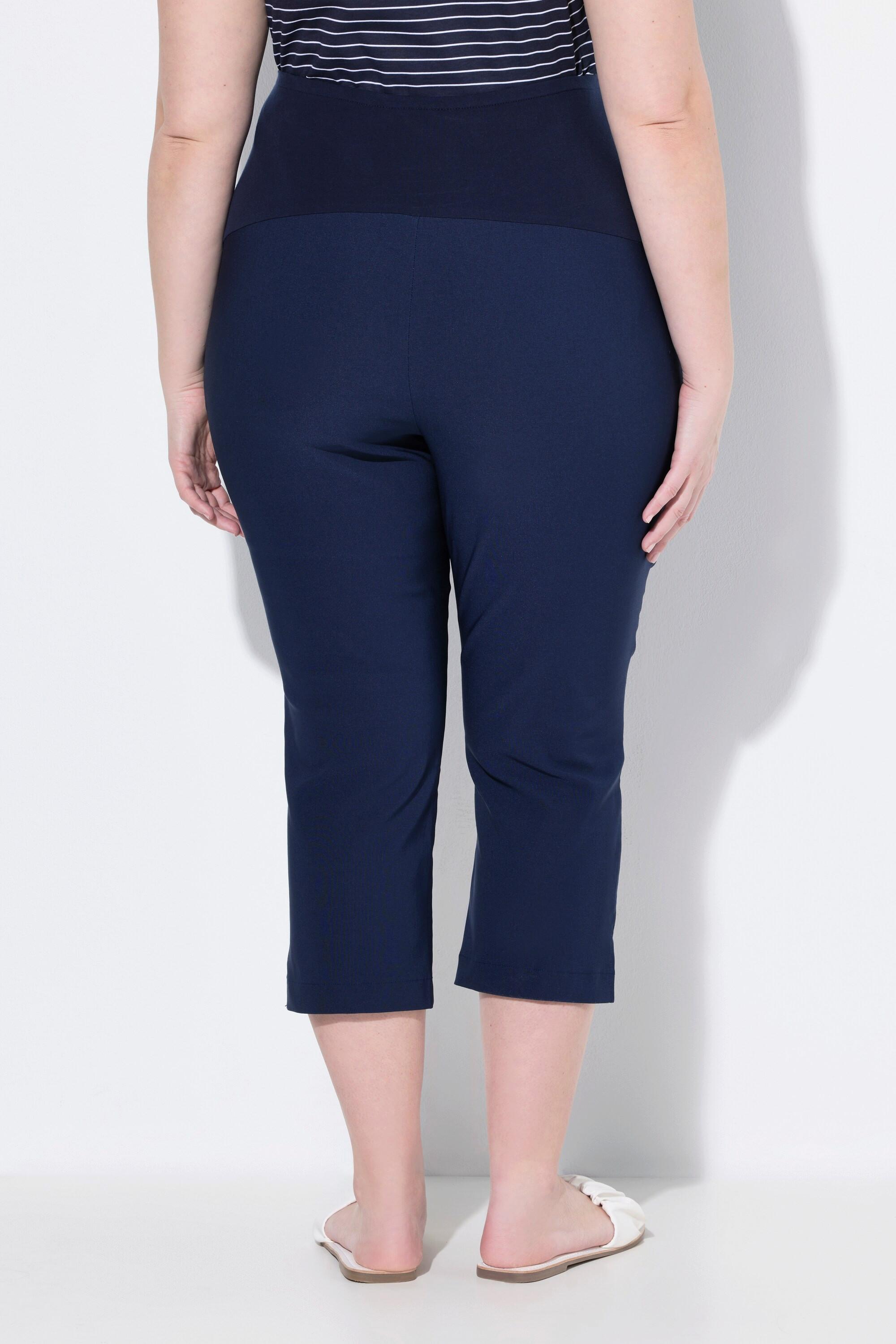 Ulla Popken Bellieva Pantaloni premaman in bengalina lunghezza polpaccio con inserto elastico  