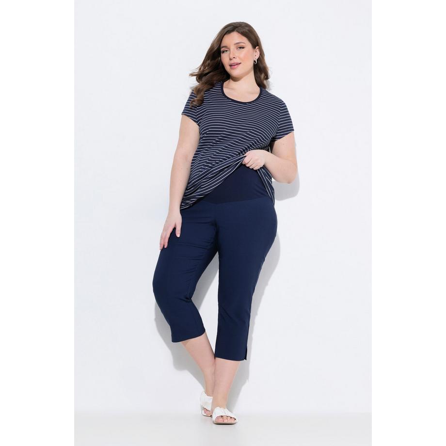 Ulla Popken Bellieva Bengalin Umstandshose wadenlang mit Stretcheinsatz  