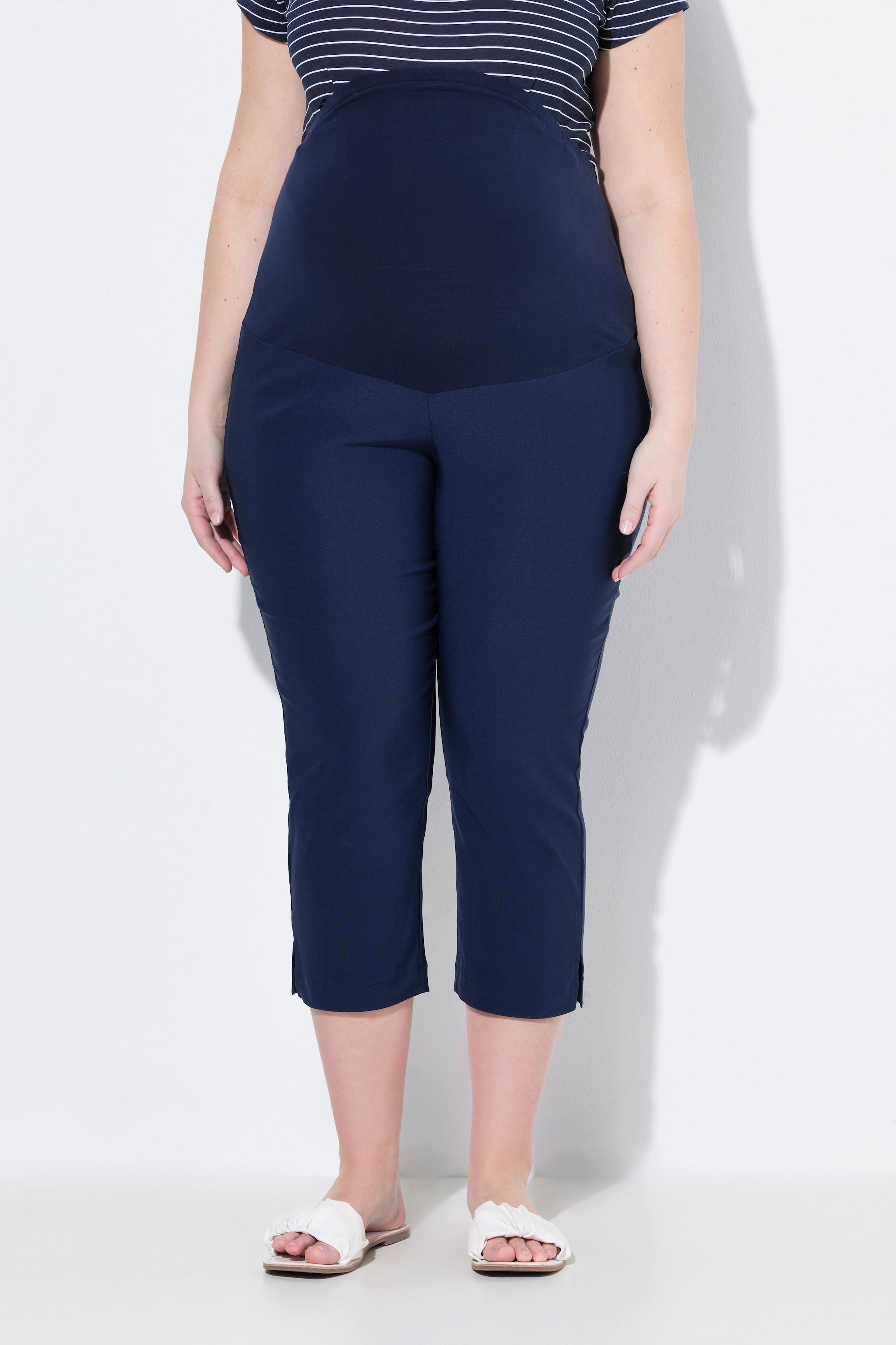 Ulla Popken Bellieva Pantaloni premaman in bengalina lunghezza polpaccio con inserto elastico  