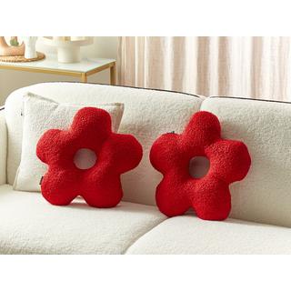 Beliani Lot de 2 coussins décoratifs en Bouclé Moderne CAMPONULA  