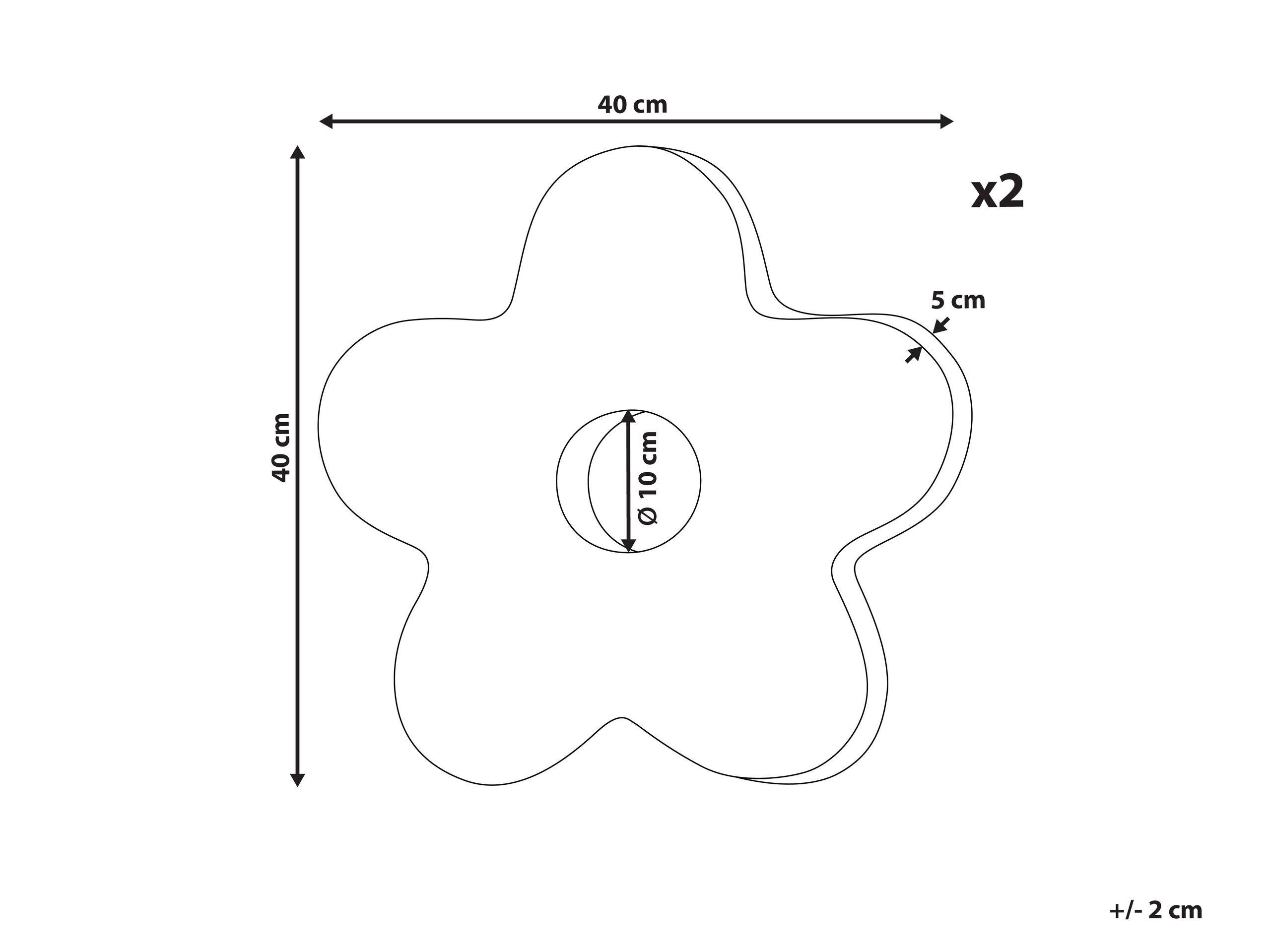 Beliani Lot de 2 coussins décoratifs en Bouclé Moderne CAMPONULA  