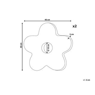 Beliani Lot de 2 coussins décoratifs en Bouclé Moderne CAMPONULA  