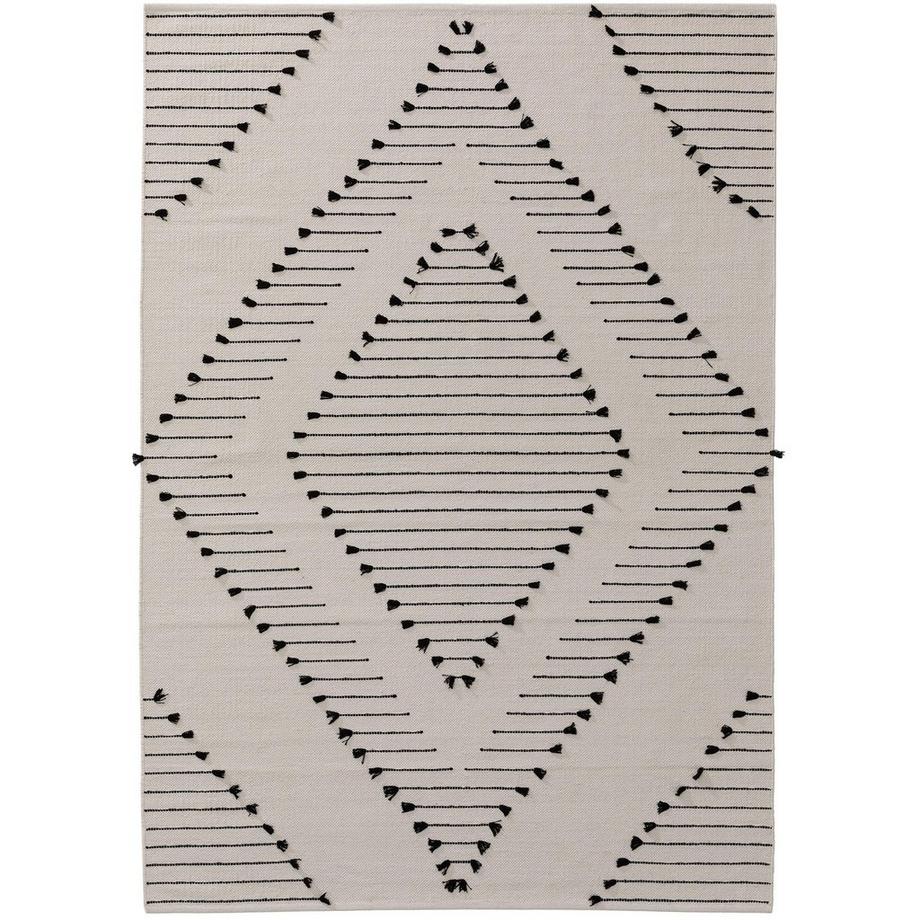 Benuta Baumwollteppich Bo Ivory  