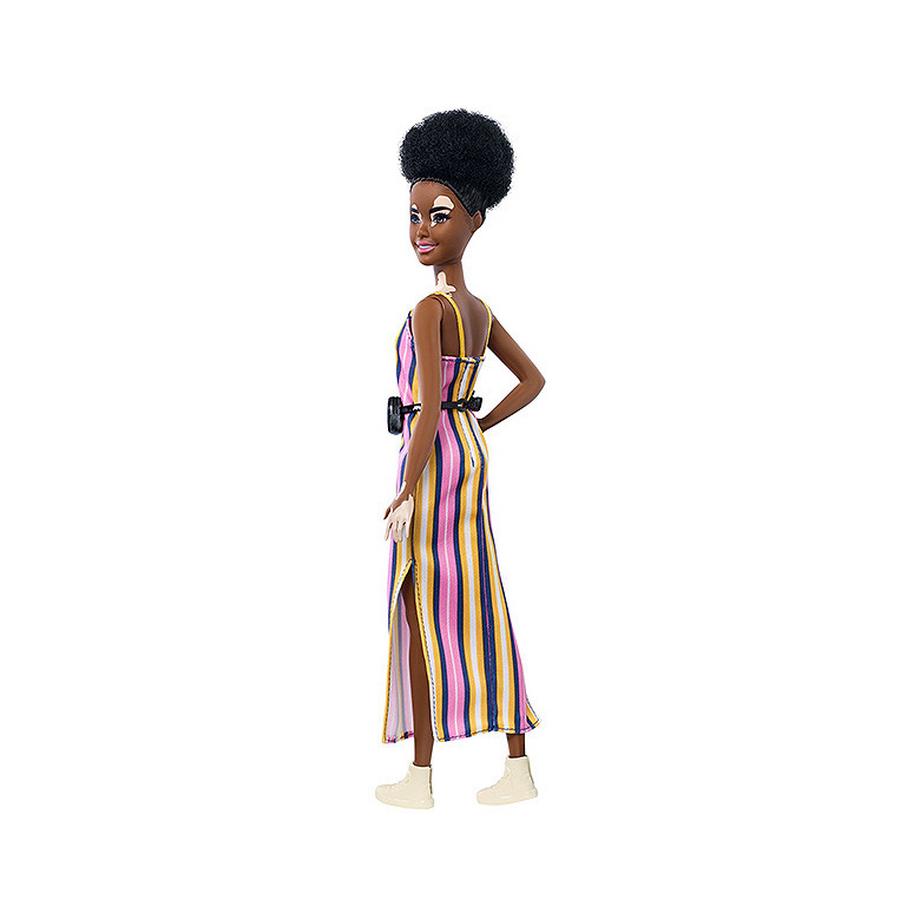 Barbie  Fashionistas Puppe Vitiligo mit Streifenkleid (Nr.135) 