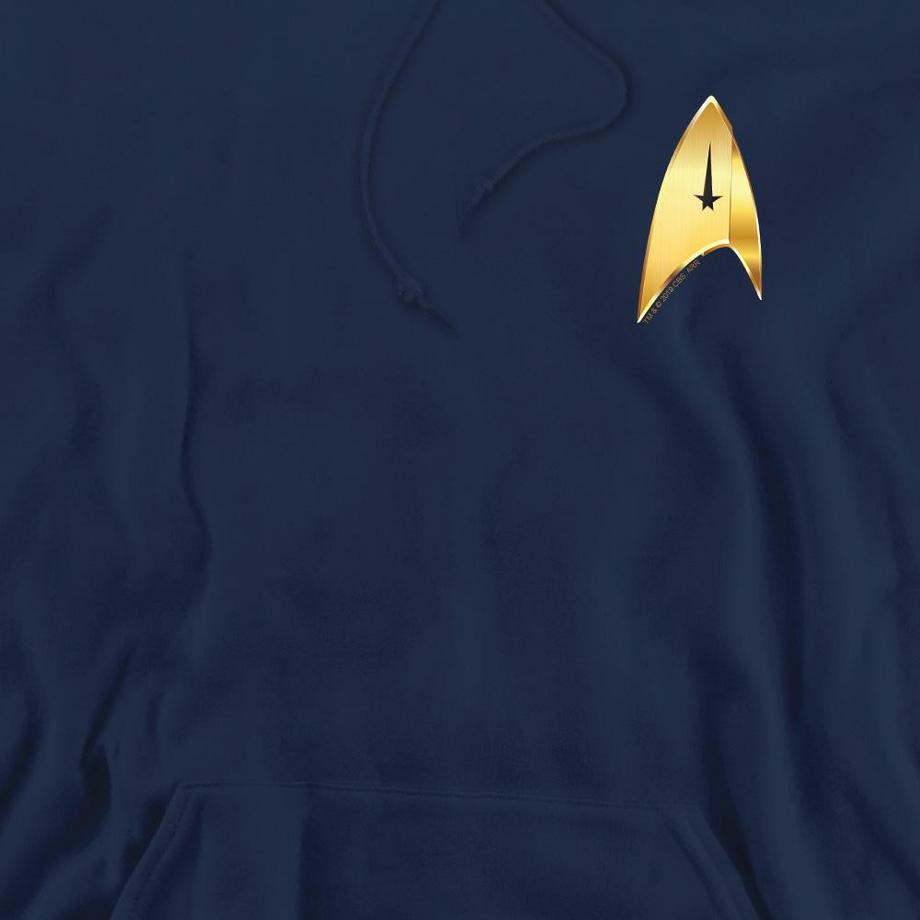 Star Trek Command Felpa Con Cappuccio Distintivo  