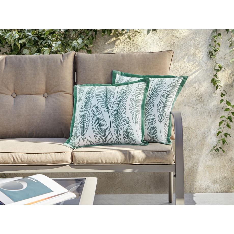 Beliani Set di 2 cuscini da esterno en Poliestere Moderno MEADOW  