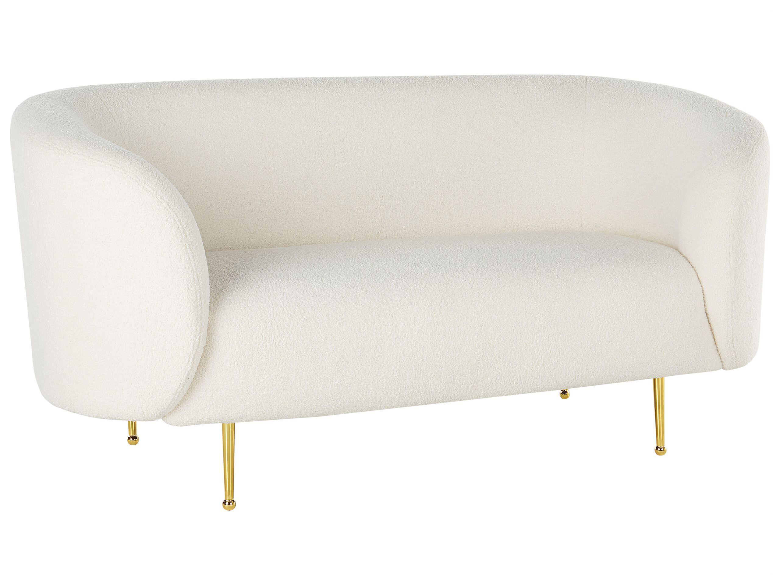 Beliani 2 Sitzer Sofa aus Bouclé Glamourös LOEN  