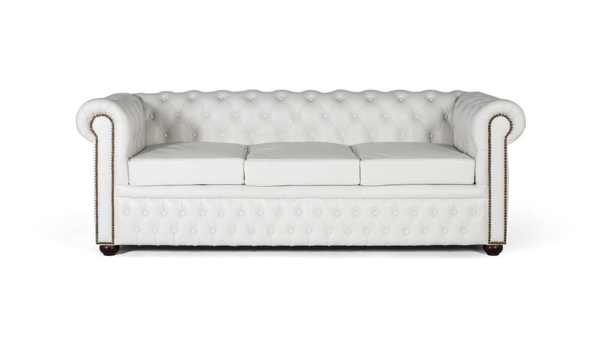 mutoni Sofa Dorian Leder weiss 200  