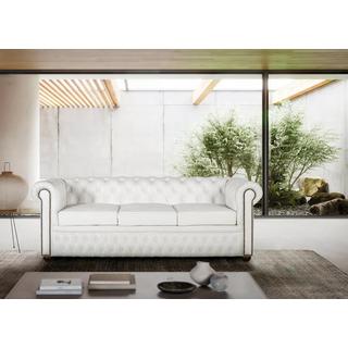 mutoni Sofa Dorian Leder weiss 200  