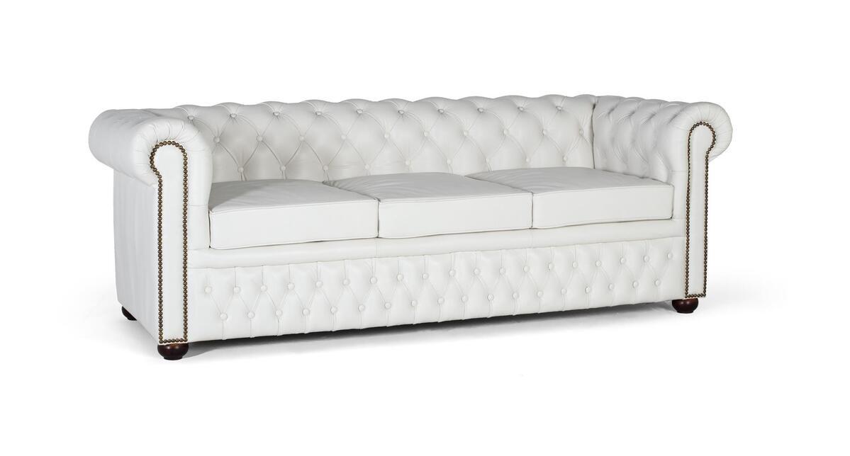 mutoni Sofa Dorian Leder weiss 200  