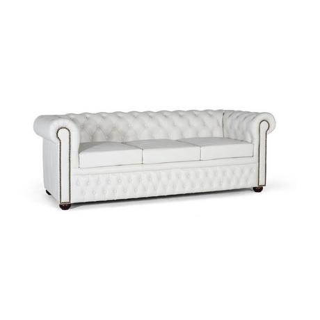 mutoni Sofa Dorian Leder weiss 200  