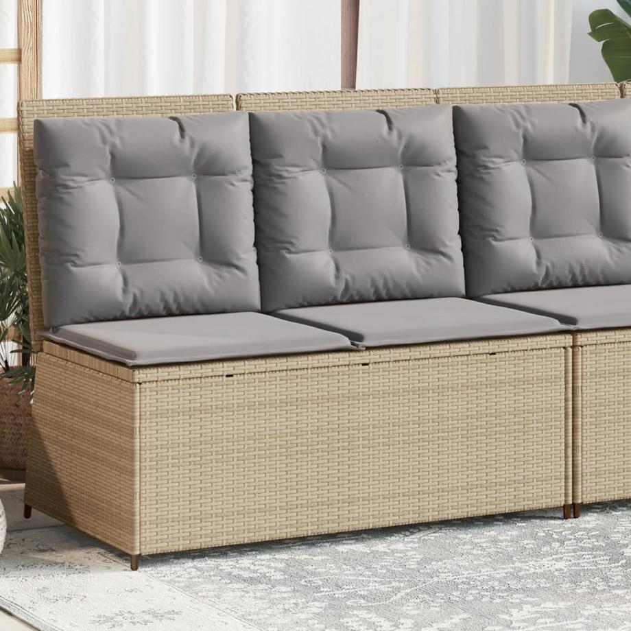 VidaXL Verstellbare gartenbank poly-rattan  