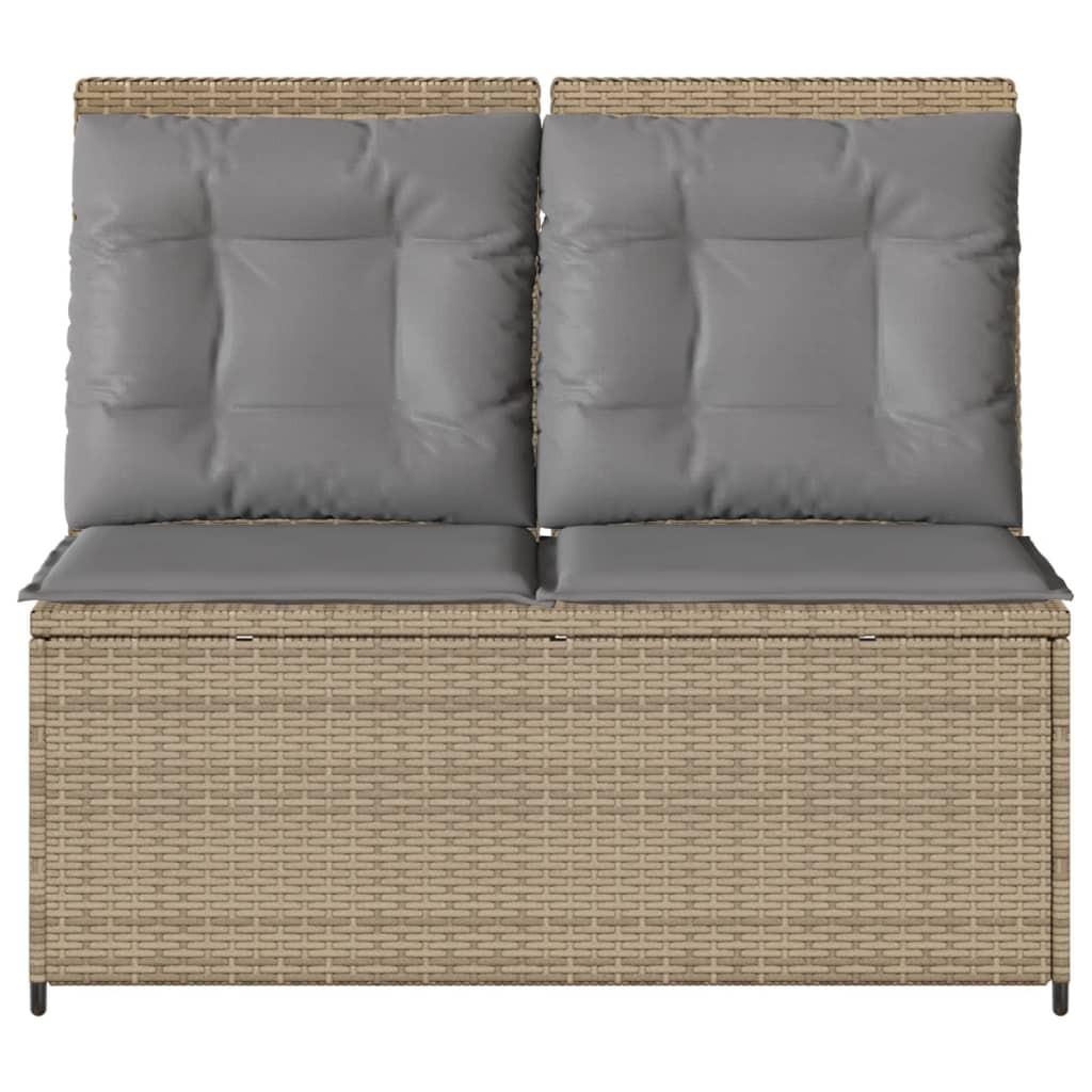 VidaXL Verstellbare gartenbank poly-rattan  