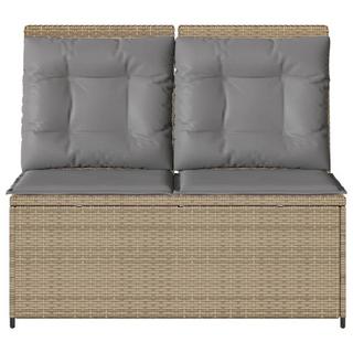 VidaXL Verstellbare gartenbank poly-rattan  
