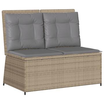 Verstellbare gartenbank poly-rattan