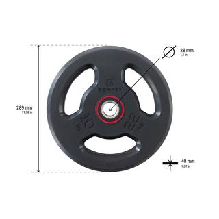 CORENGTH  DISC RUBBER - Disco per manubri gommato con impugnature 