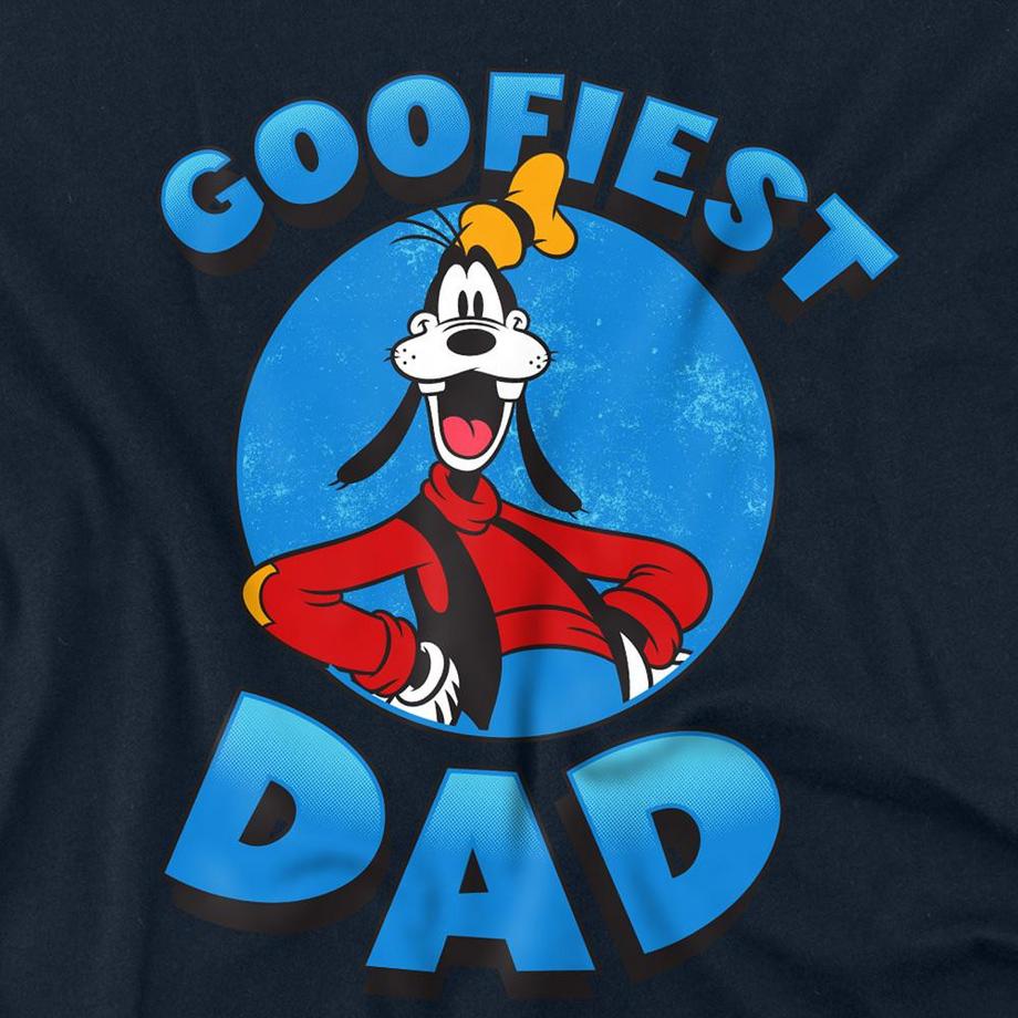 MICKEY MOUSE Goofiest Dad T-Shirt Maniche Lunghe  