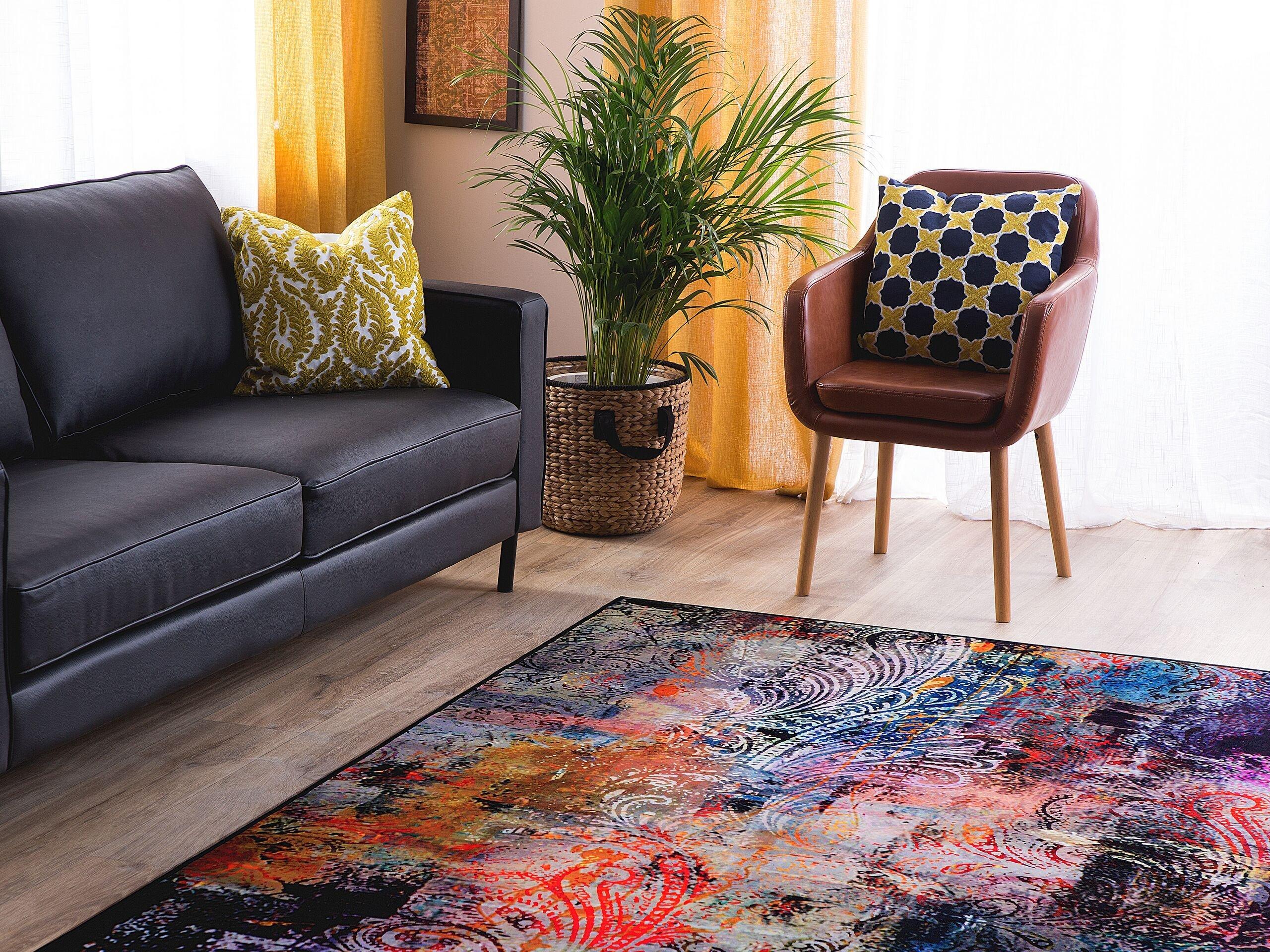 Beliani Tapis en Polyester Moderne MARDIN  