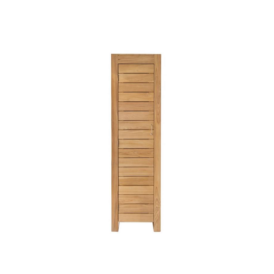 Bad-Hochschrank aus massivem Teakholz Minimalys