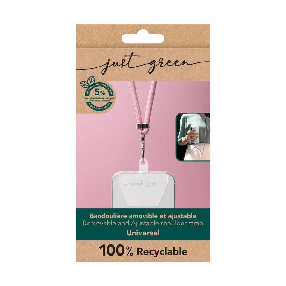 Just green  Abnehmbarer Universal-Schultergurt Just green recyclebares Rose Baby 