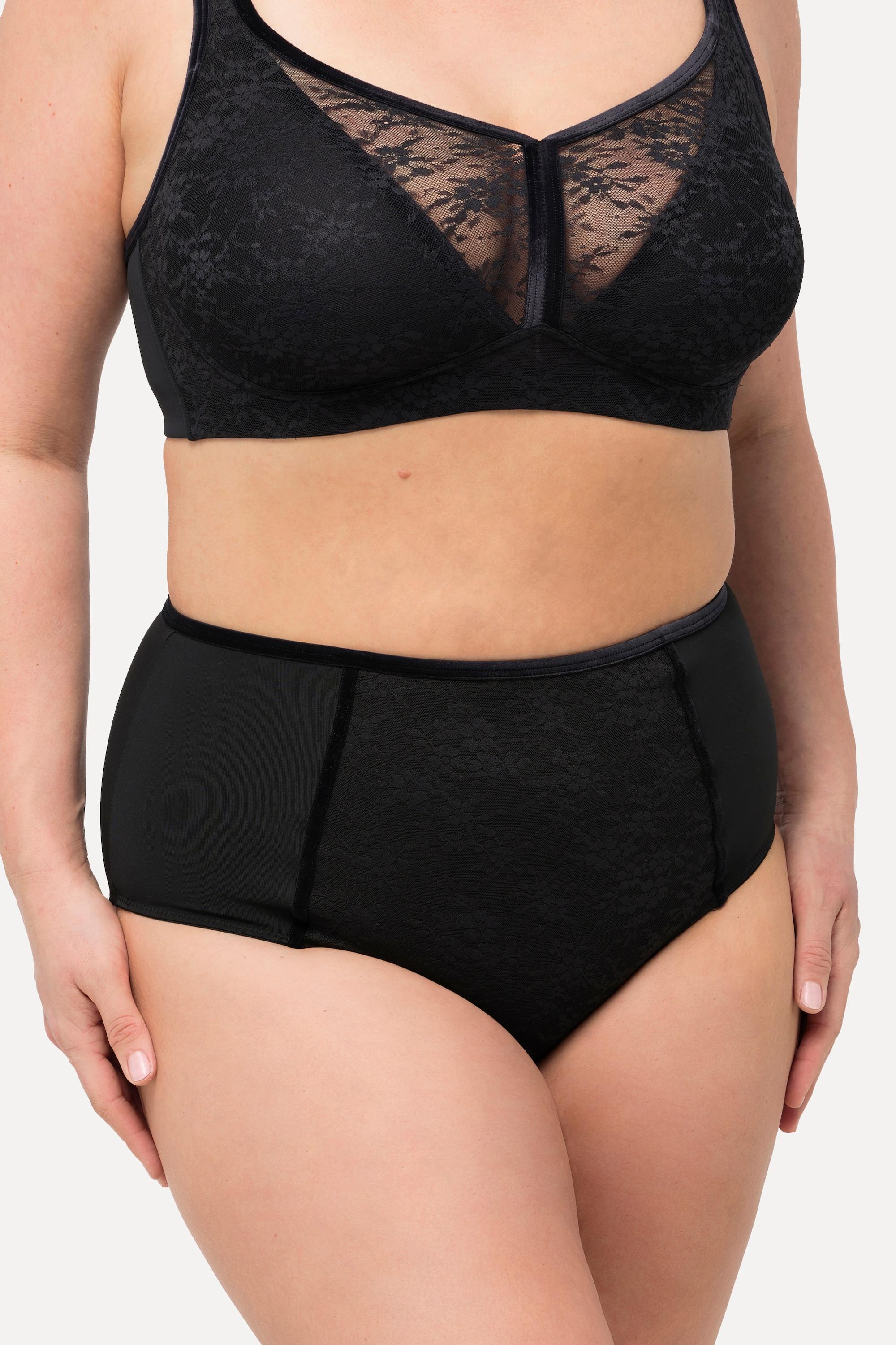 Ulla Popken Maxi Slip Inserto Pizzo Microfibra  