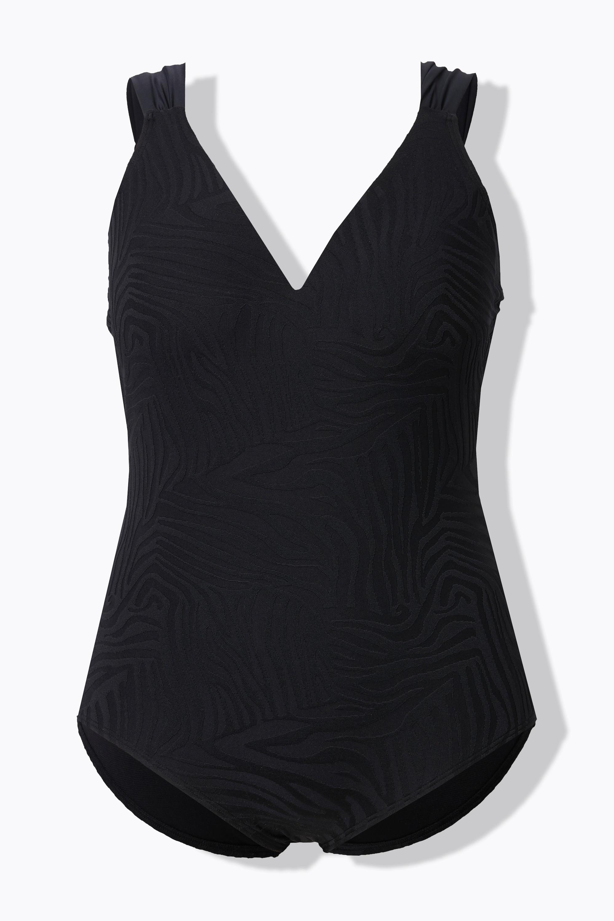 Ulla Popken Maillot de bain Nœud Texture Tigre Bonnets Souples Larges Bretelles  