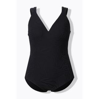 Ulla Popken Maillot de bain Nœud Texture Tigre Bonnets Souples Larges Bretelles  