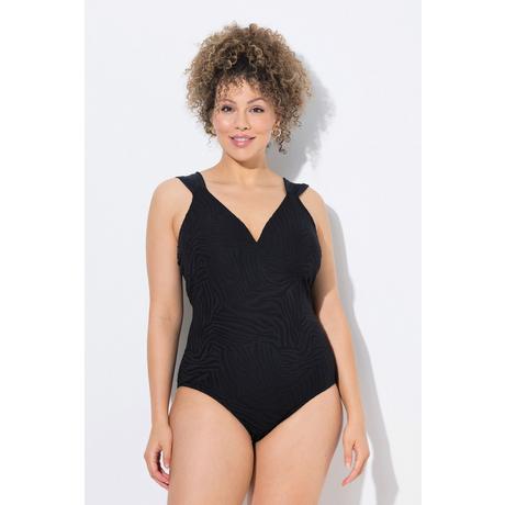 Ulla Popken Maillot de bain Nœud Texture Tigre Bonnets Souples Larges Bretelles  