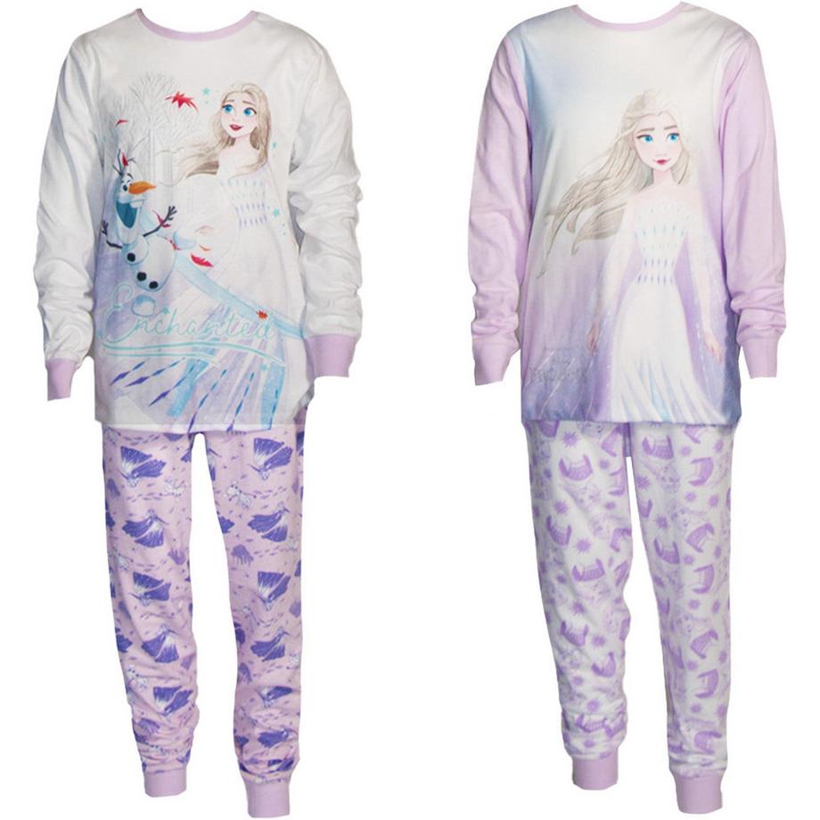 Set Pigiama Lungo Elsa E Olaf Ragazze Misura  (Confezione da due)