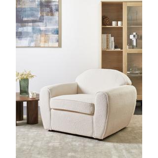 Beliani Fauteuil en Bouclé Moderne ELLEDE  