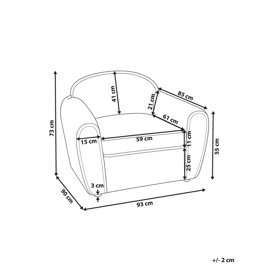 Beliani Poltrona en Bouclé Moderno ELLEDE  