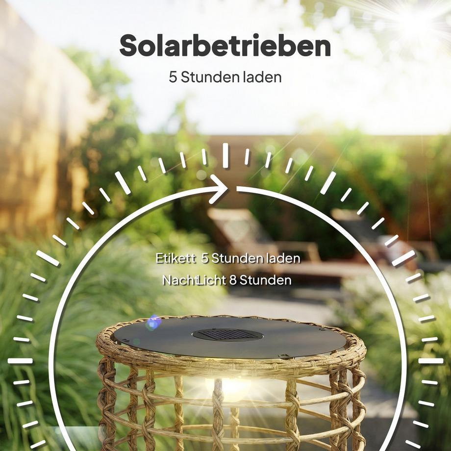 Outsunny Lampe en rotin  