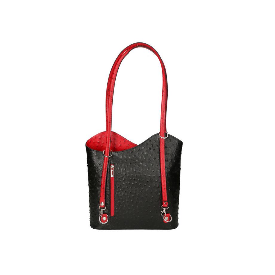 Gave Lux Sac à dos convertible en cuir imprimé autruche  