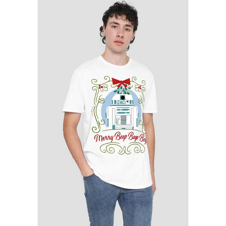STAR WARS Merry Beep Boop Beep T-Shirt Design Natalizio  