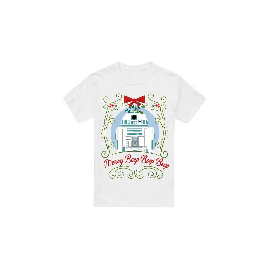 STAR WARS Merry Beep Boop Beep T-Shirt Design Natalizio  