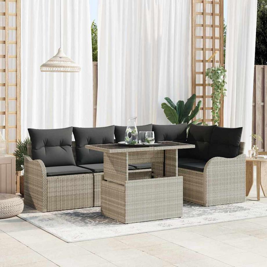 VidaXL Outdoortisch-set poly-rattan  