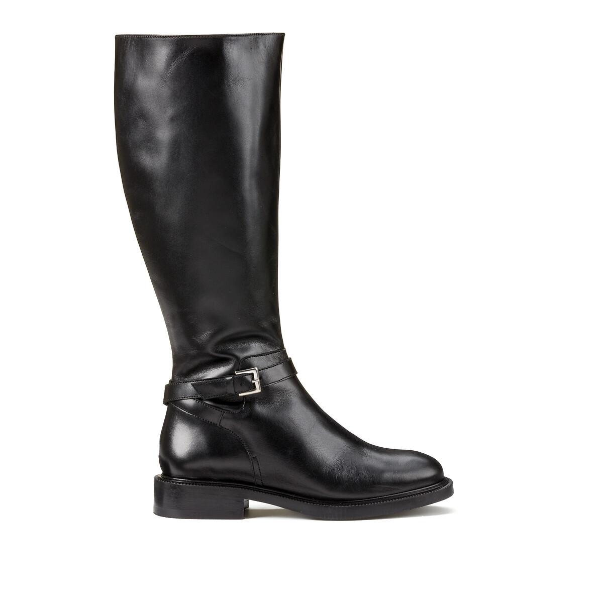 La Redoute Collections  Lederstiefel mit Riemen und Schnalle 