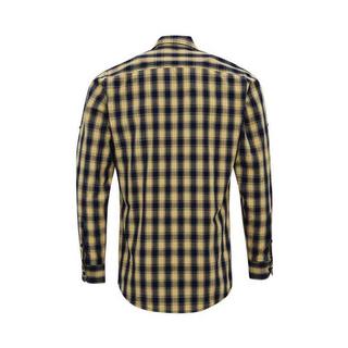 PREMIER Mulligan Langarm Kariertes Button Down Hemd  