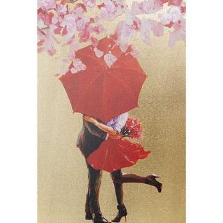 KARE Design Bild Touched Flower Couple Gold Pink 100x80cm  