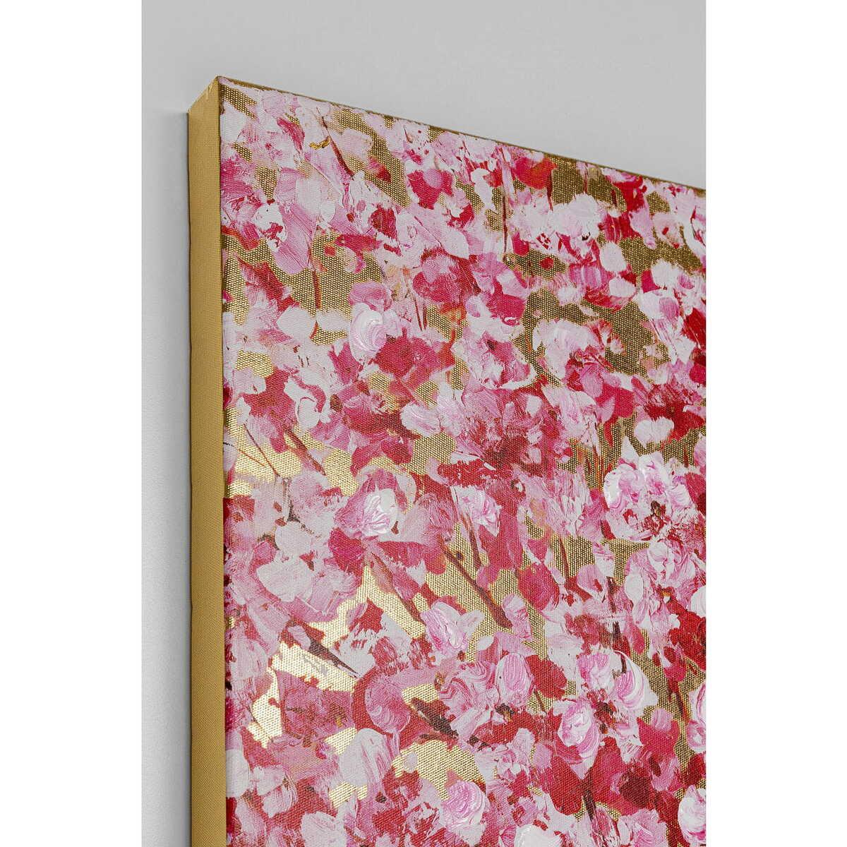 KARE Design Tableau Touched Flower Couple Gold Pink 100x80cm  