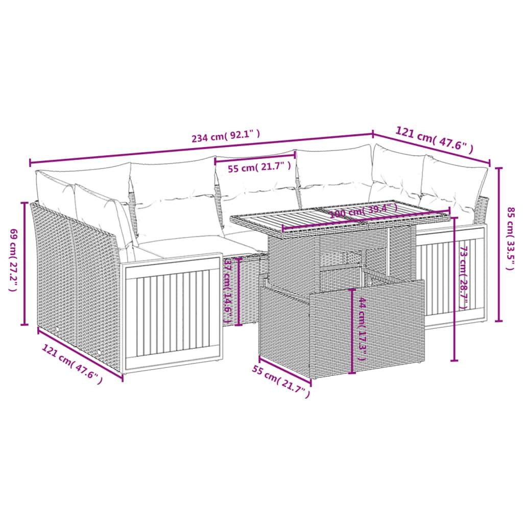 VidaXL Garten sofagarnitur poly-rattan  