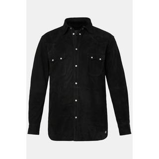 JP1880  Chemise en daim manches longues et col Kent, style cowboy, coupe Modern Fit - jusqu'au 7&nbsp;XL 