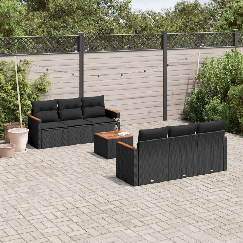VidaXL set divano da giardino Polirattan  