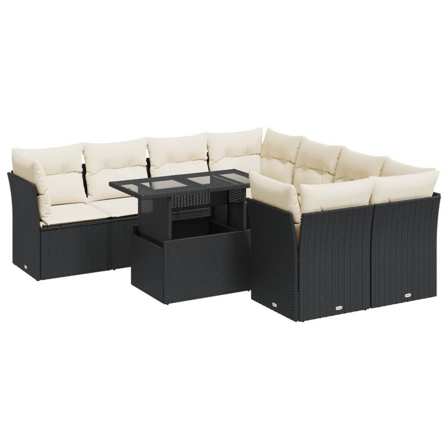 Gartensofa set poly-rattan