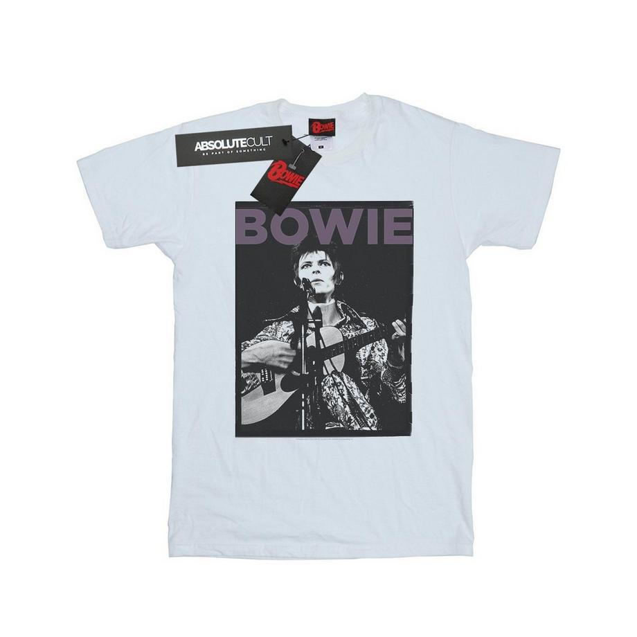 David Bowie Gitarren Print Boyfriend T-Shirt  