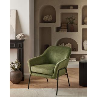 Beliani Fauteuil en Tissu Rétro VEDDIGE  