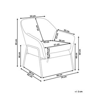 Beliani Fauteuil en Tissu Rétro VEDDIGE  